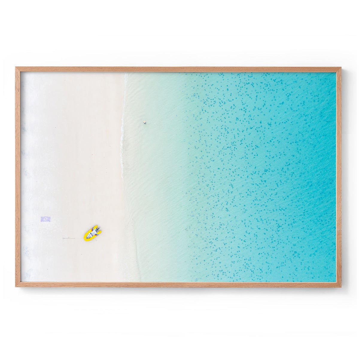 Whitehaven Beach Aerial Abstract #2 - Framed Print