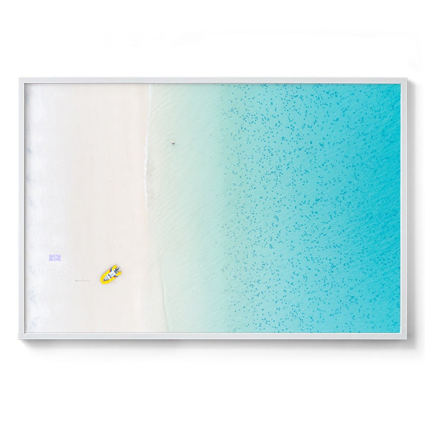 Whitehaven Beach Aerial Abstract #2 - Framed Print