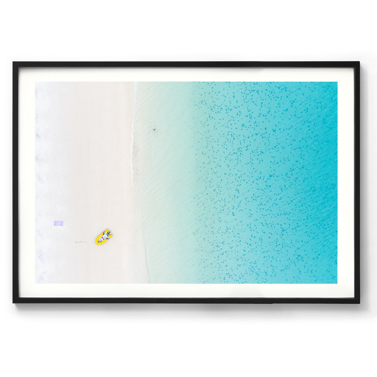 Whitehaven Beach Aerial Abstract #2 - Framed Print