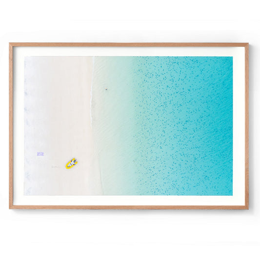 Whitehaven Beach Aerial Abstract #2 - Framed Print