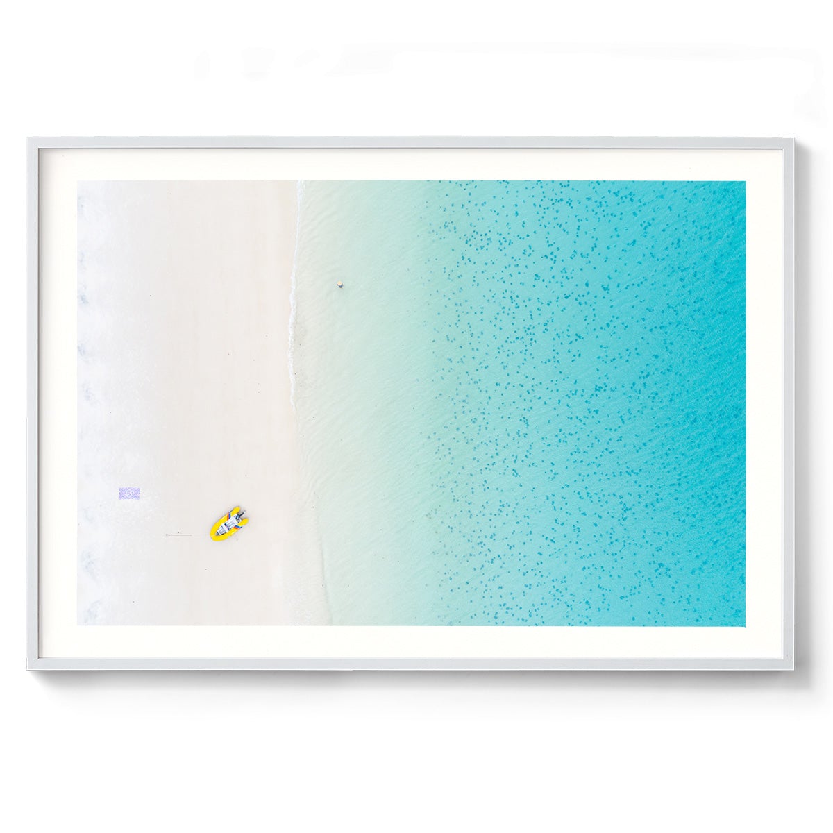 Whitehaven Beach Aerial Abstract #2 - Framed Print