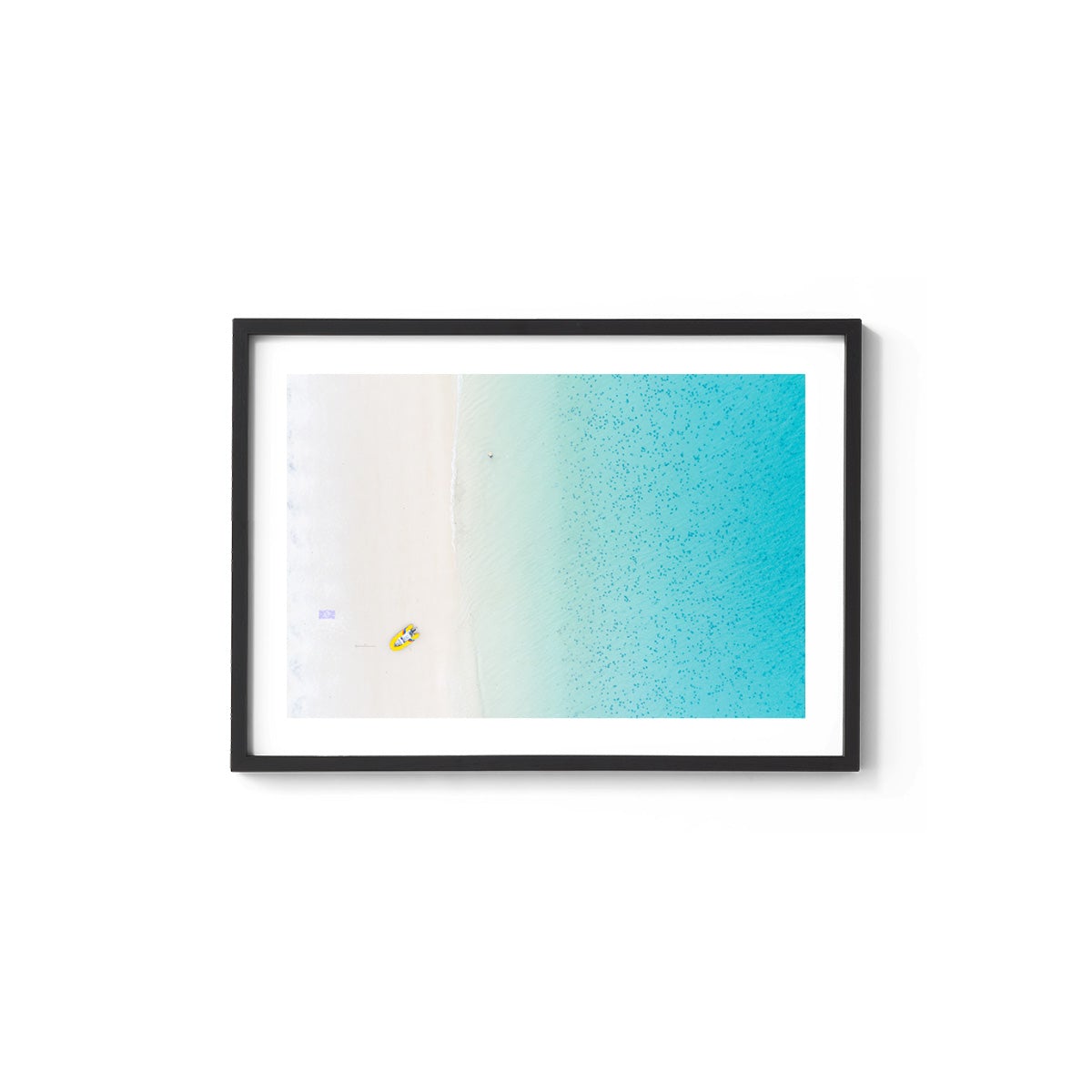 Whitehaven Beach Aerial Abstract #2 - Framed Print