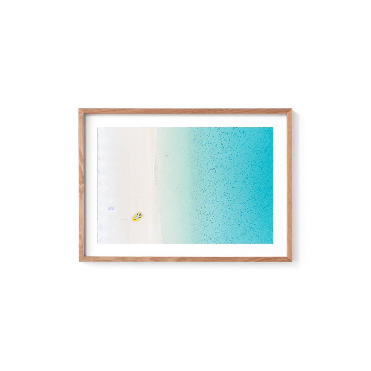 Whitehaven Beach Aerial Abstract #2 - Framed Print