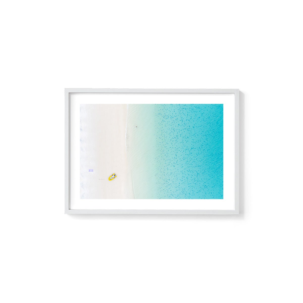 Whitehaven Beach Aerial Abstract #2 - Framed Print