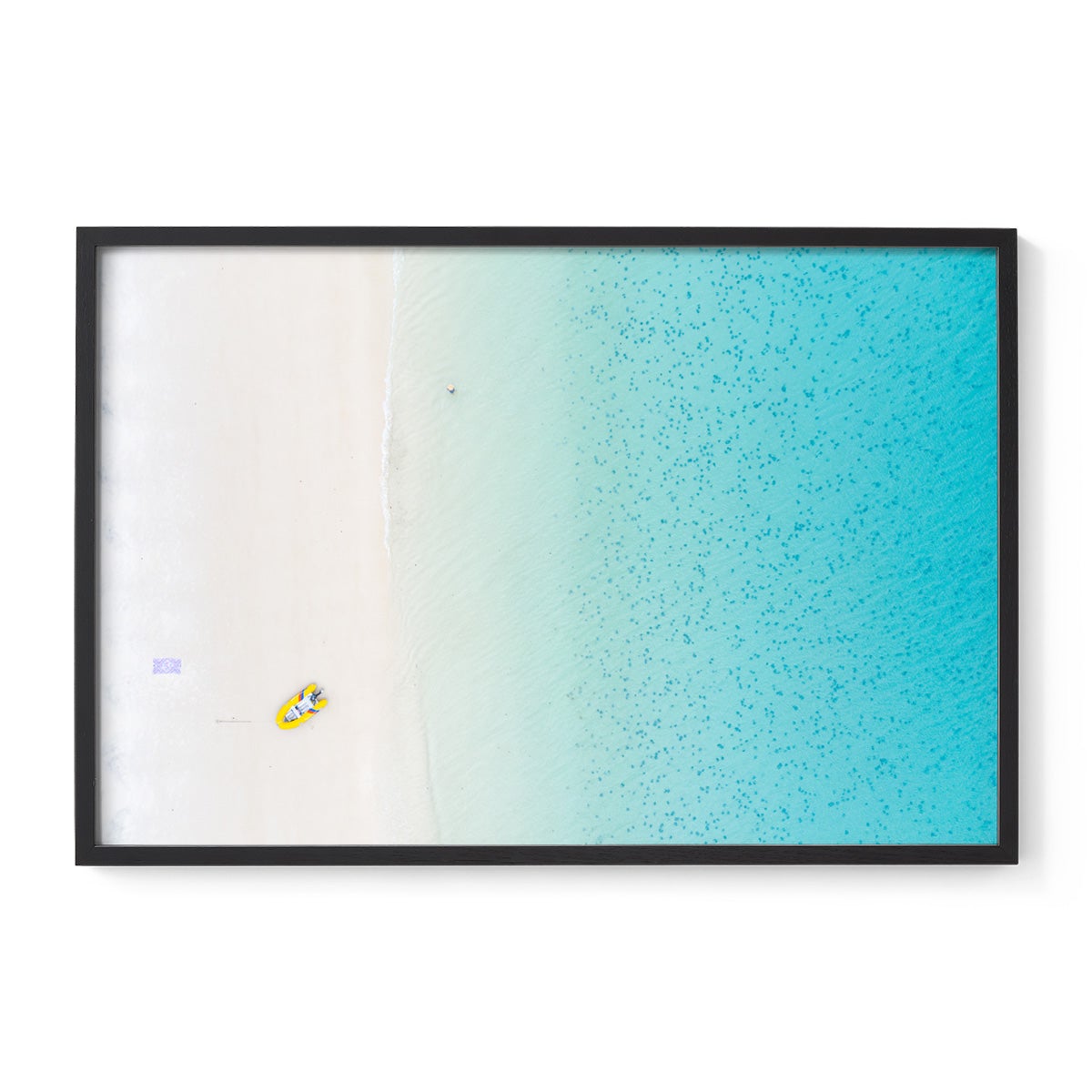 Whitehaven Beach Aerial Abstract #2 - Framed Print