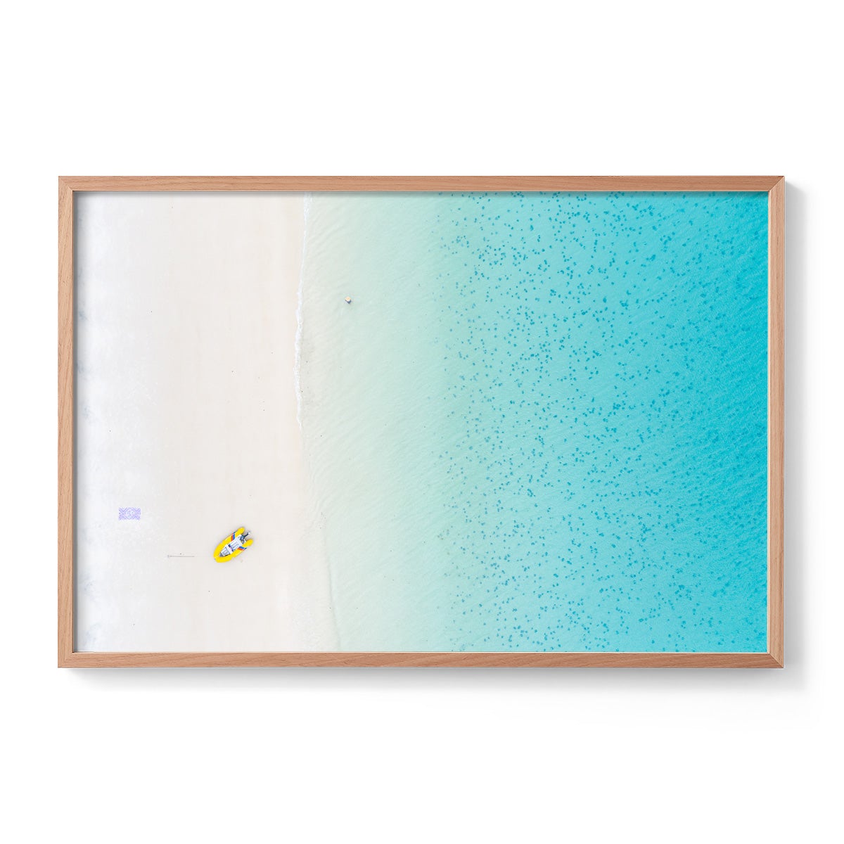 Whitehaven Beach Aerial Abstract #2 - Framed Print