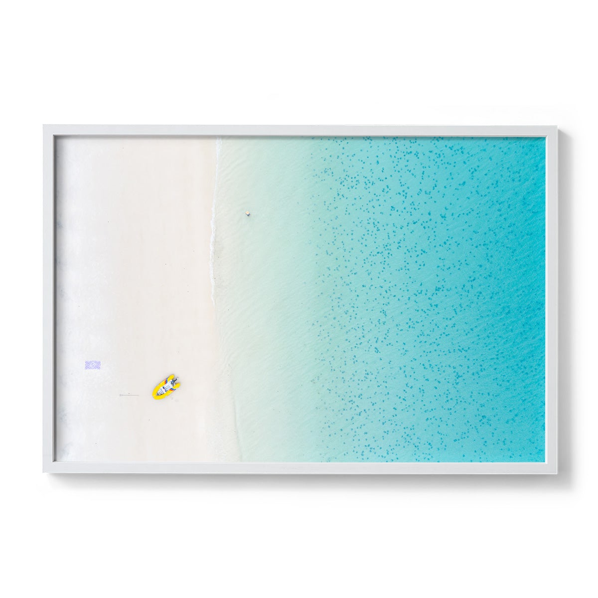 Whitehaven Beach Aerial Abstract #2 - Framed Print