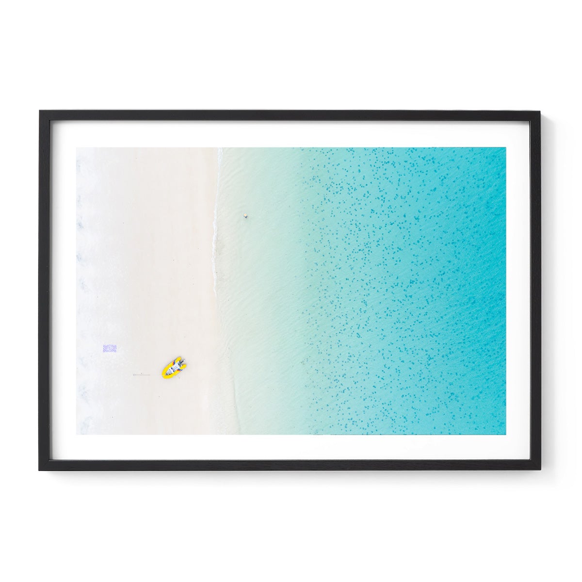 Whitehaven Beach Aerial Abstract #2 - Framed Print