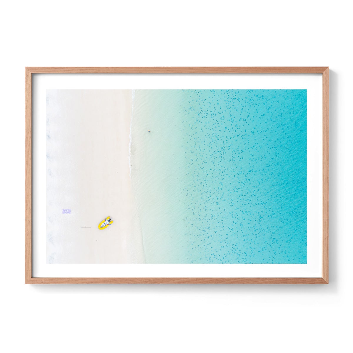 Whitehaven Beach Aerial Abstract #2 - Framed Print