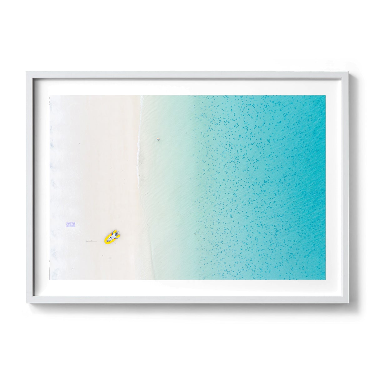 Whitehaven Beach Aerial Abstract #2 - Framed Print