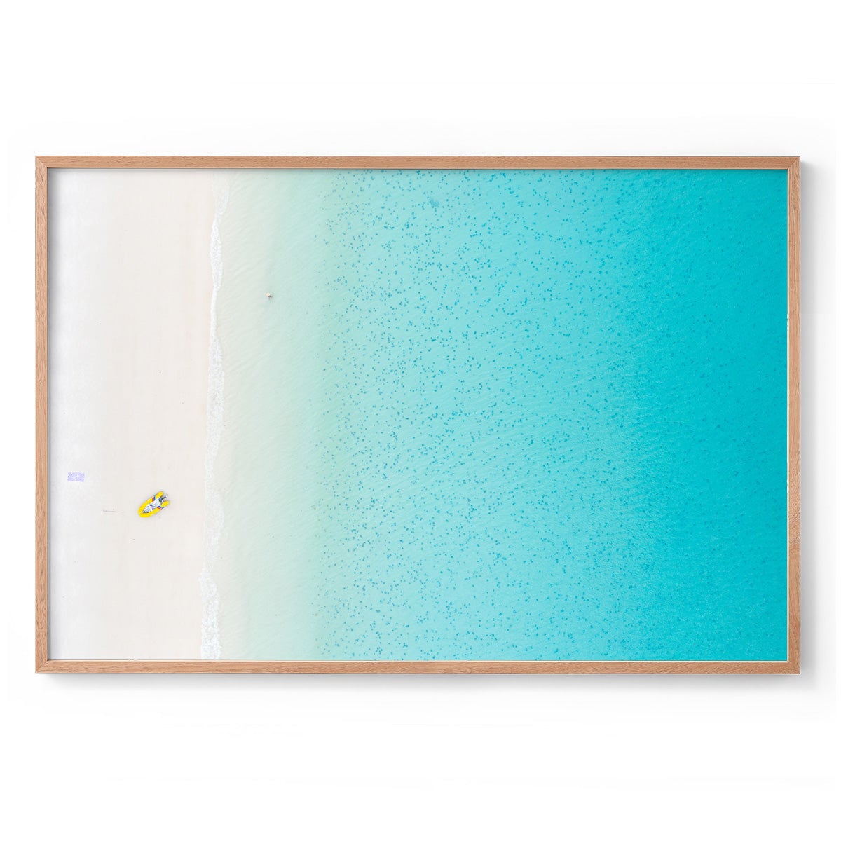 Whitehaven Beach Aerial Abstract - Framed Print