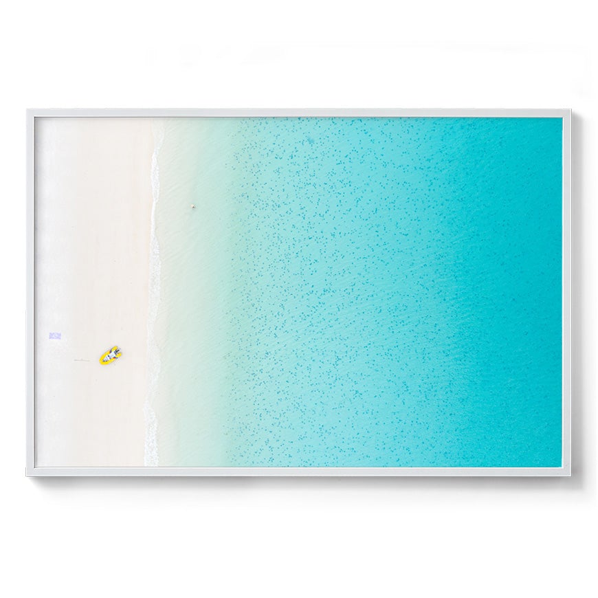 Whitehaven Beach Aerial Abstract - Framed Print