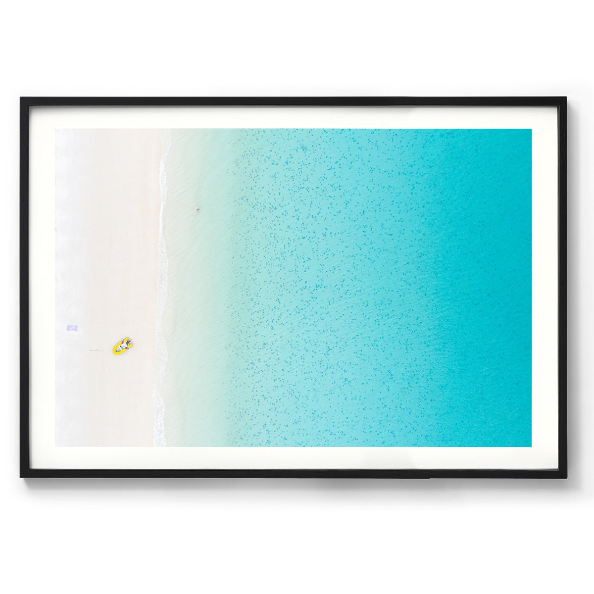 Whitehaven Beach Aerial Abstract - Framed Print