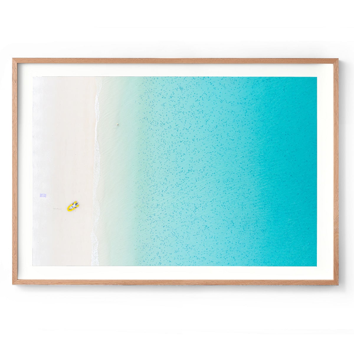 Whitehaven Beach Aerial Abstract - Framed Print