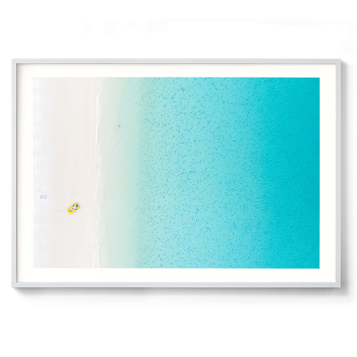 Whitehaven Beach Aerial Abstract - Framed Print