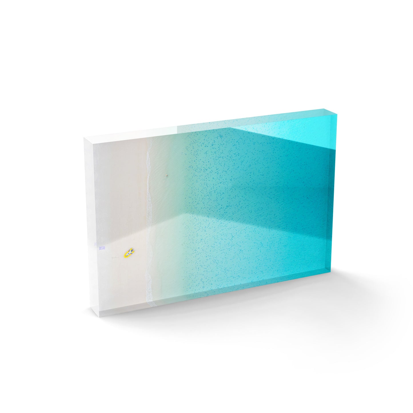 Whitehaven Beach Aerial Abstract - Acrylic ICE Block