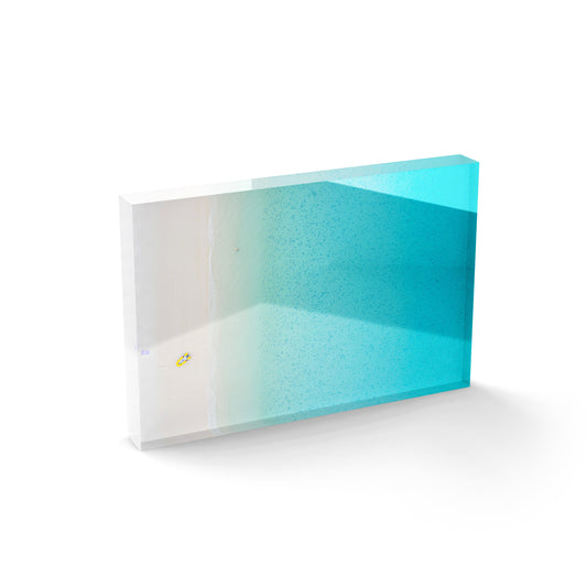 Whitehaven Beach Aerial Abstract - Acrylic ICE Block