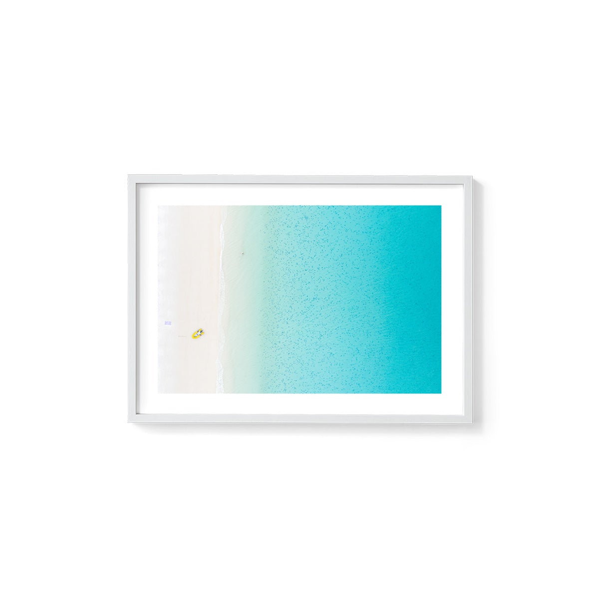 Whitehaven Beach Aerial Abstract - Framed Print