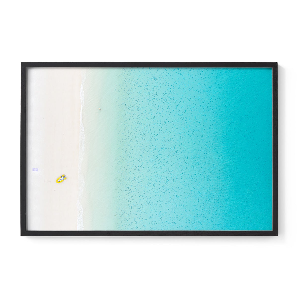 Whitehaven Beach Aerial Abstract - Framed Print