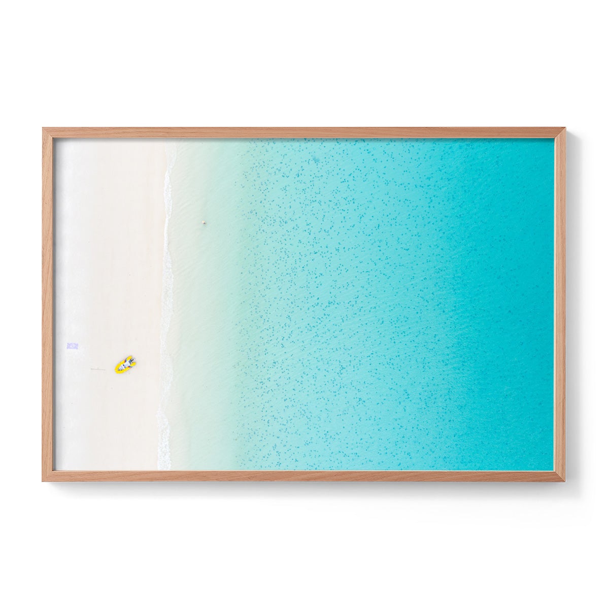 Whitehaven Beach Aerial Abstract - Framed Print