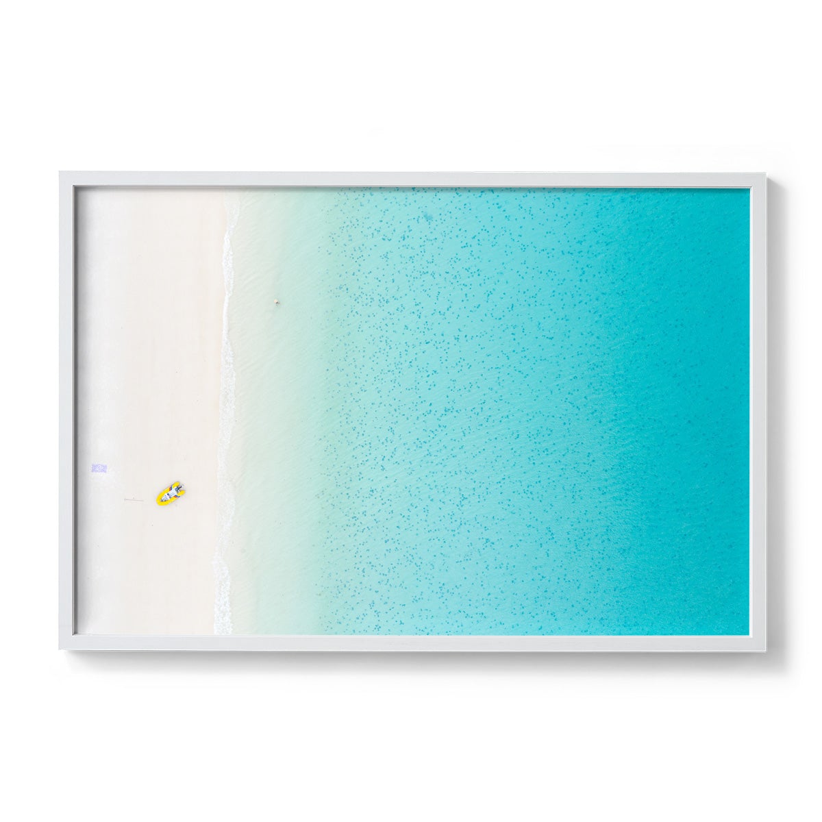 Whitehaven Beach Aerial Abstract - Framed Print