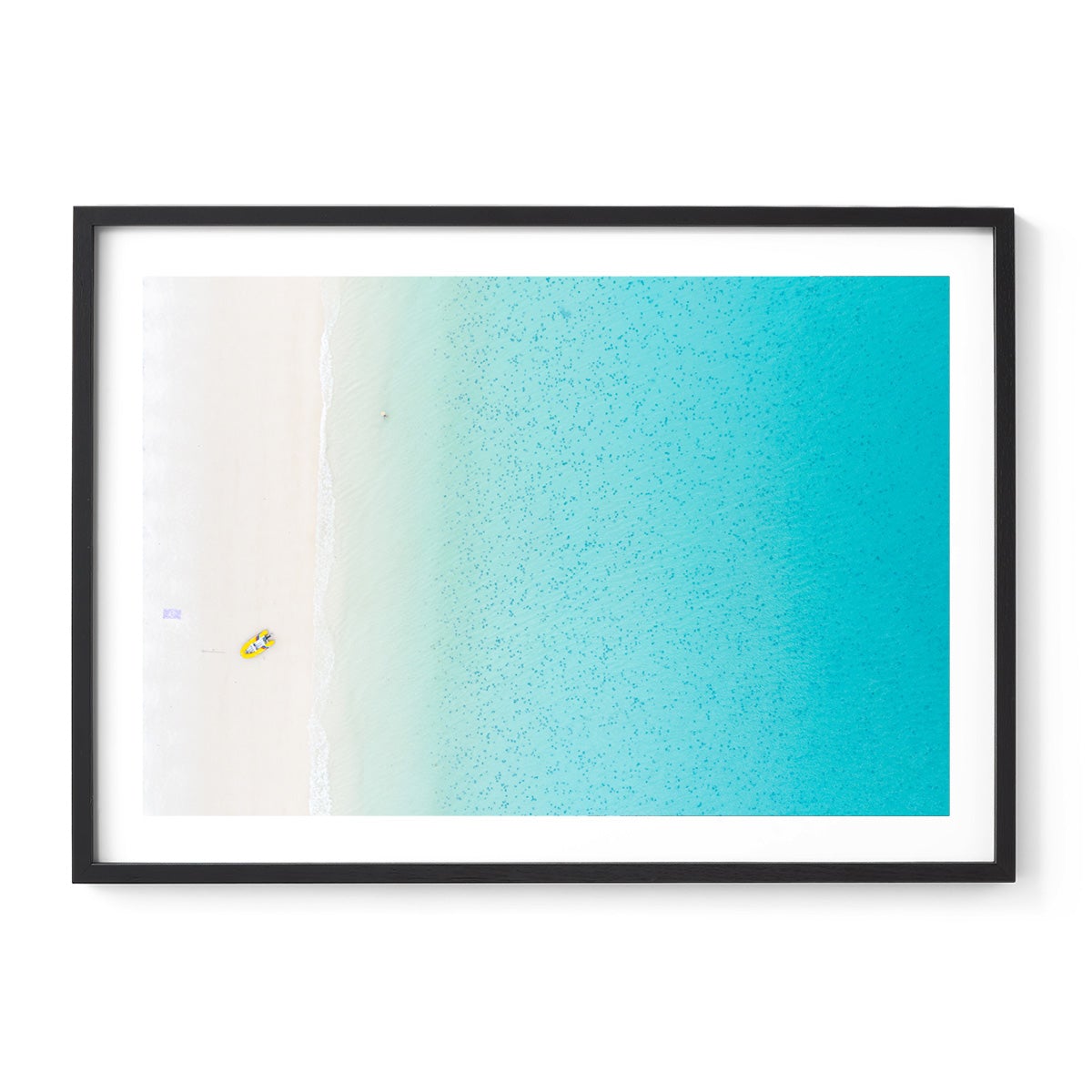 Whitehaven Beach Aerial Abstract - Framed Print