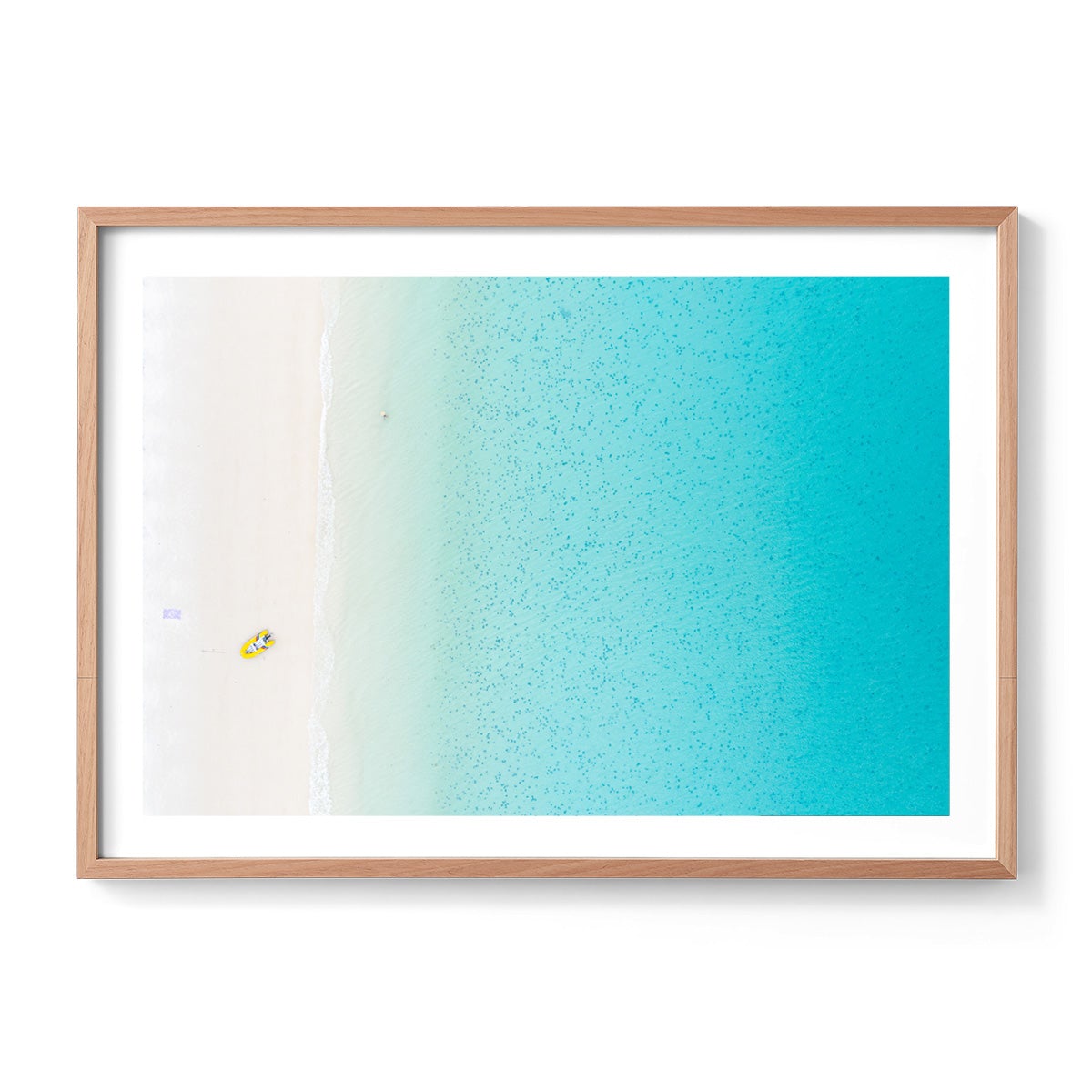 Whitehaven Beach Aerial Abstract - Framed Print