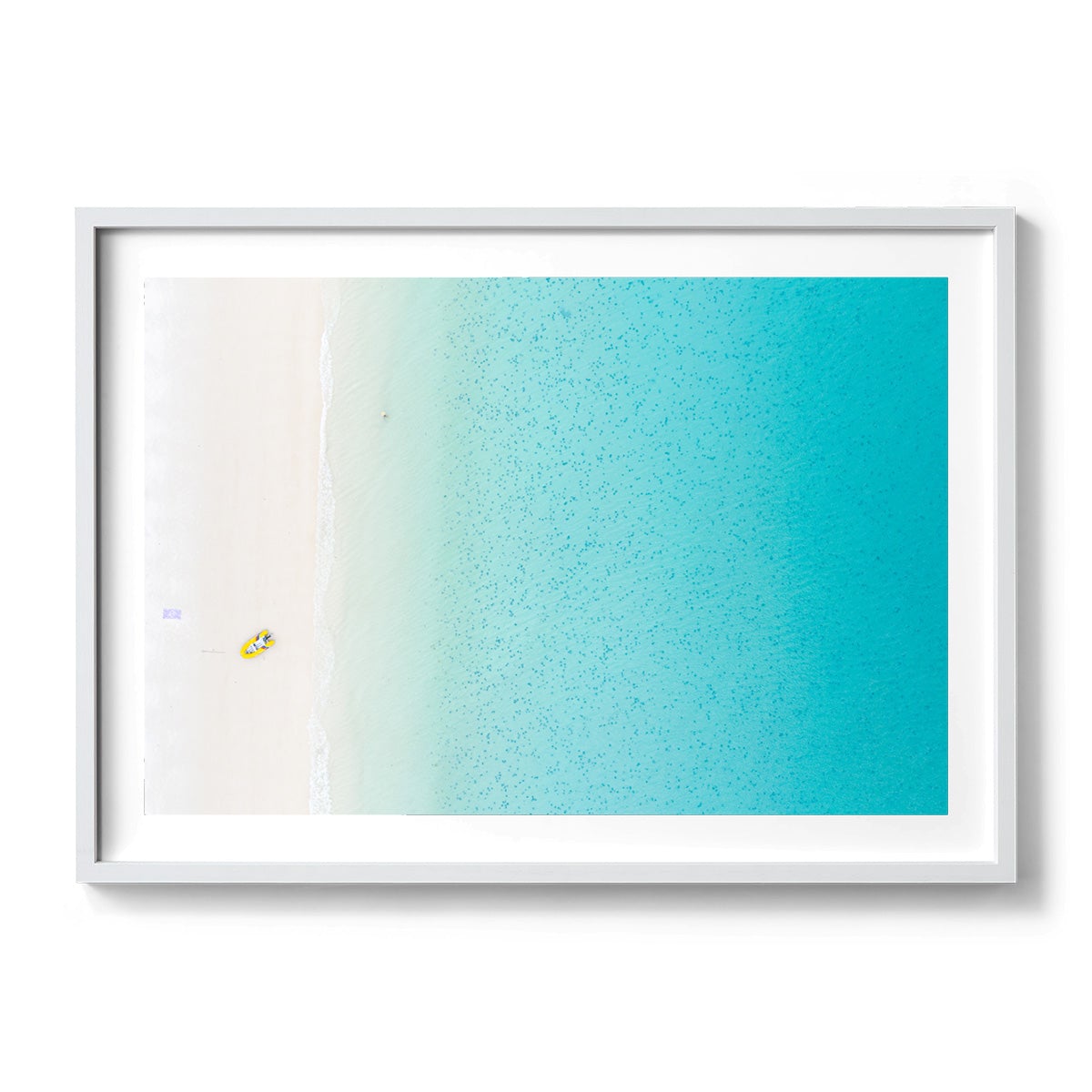 Whitehaven Beach Aerial Abstract - Framed Print