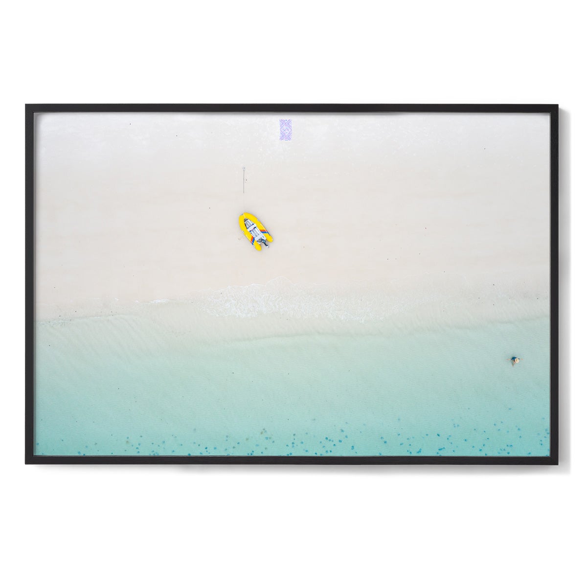 Whitehaven Beach Aerial Abstract #3 - Framed Print