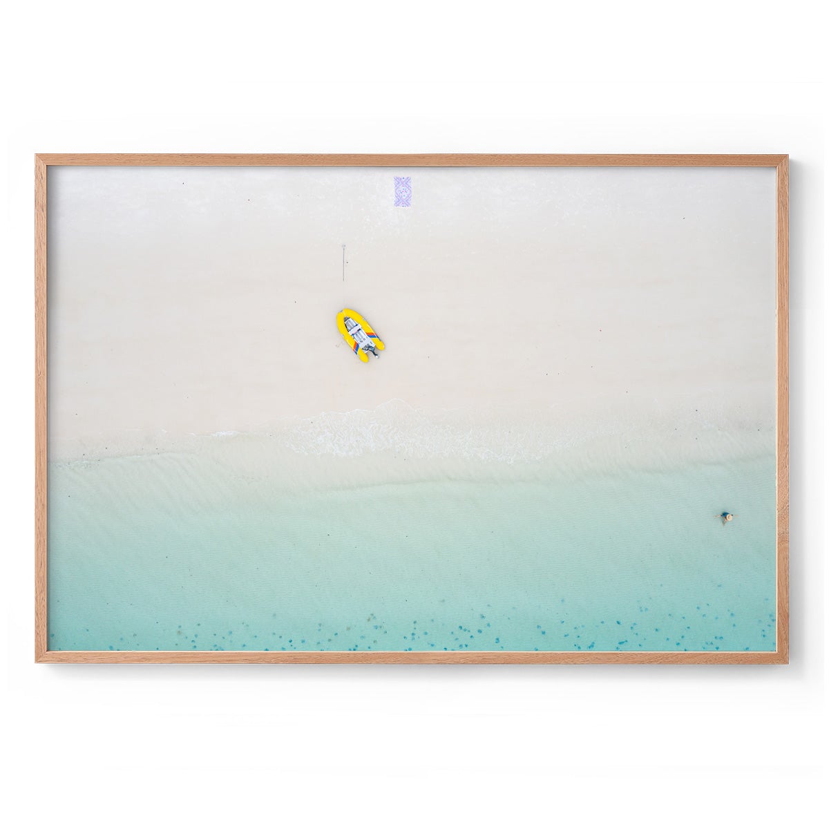 Whitehaven Beach Aerial Abstract #3 - Framed Print