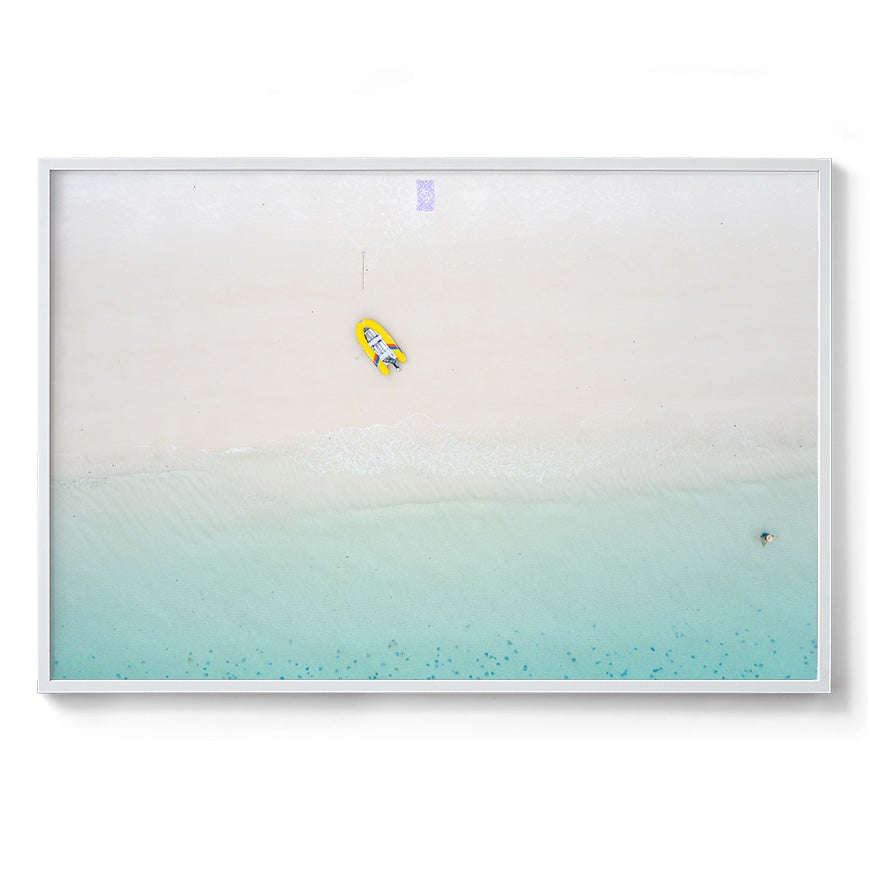 Whitehaven Beach Aerial Abstract #3 - Framed Print