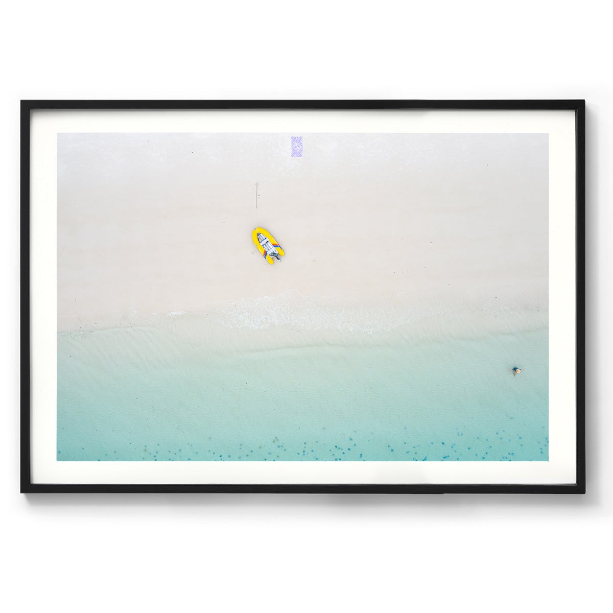 Whitehaven Beach Aerial Abstract #3 - Framed Print