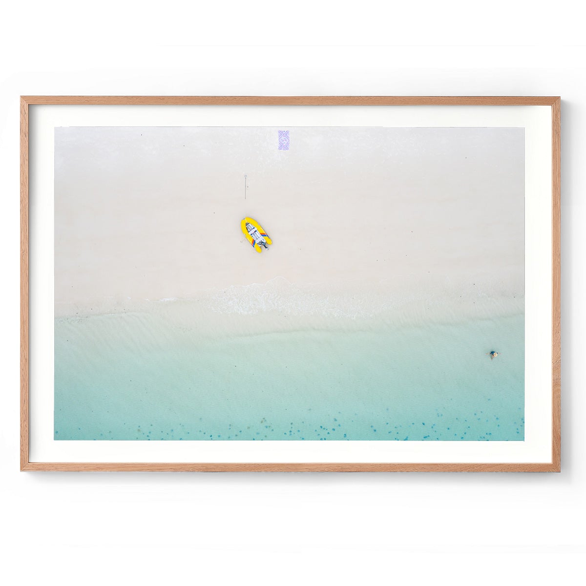 Whitehaven Beach Aerial Abstract #3 - Framed Print