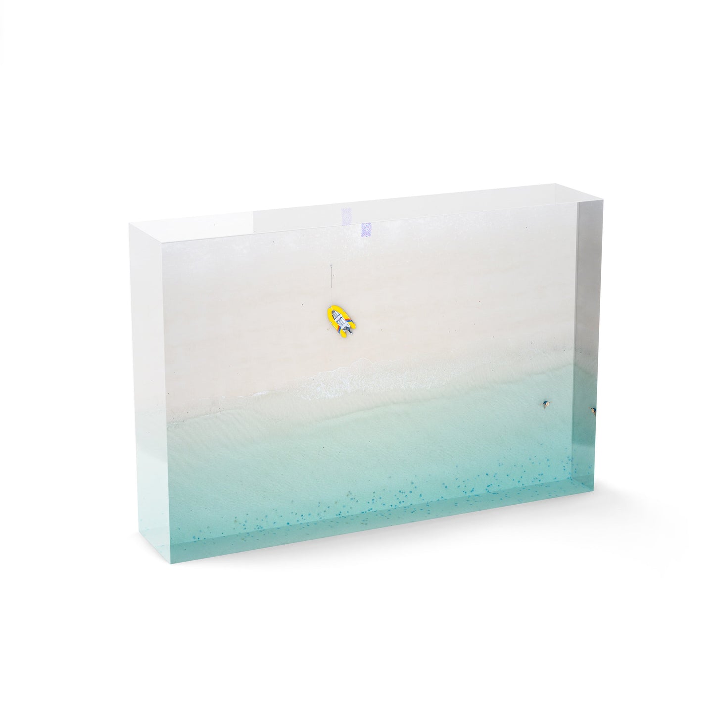 Whitehaven Beach Aerial Abstract #3 - Acrylic ICE Block