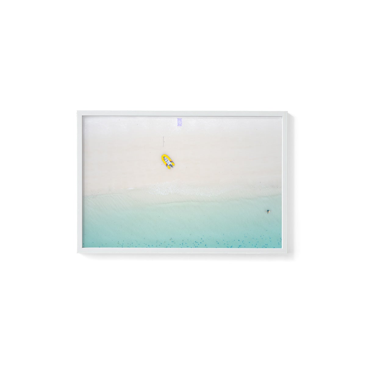 Whitehaven Beach Aerial Abstract #3 - Framed Print