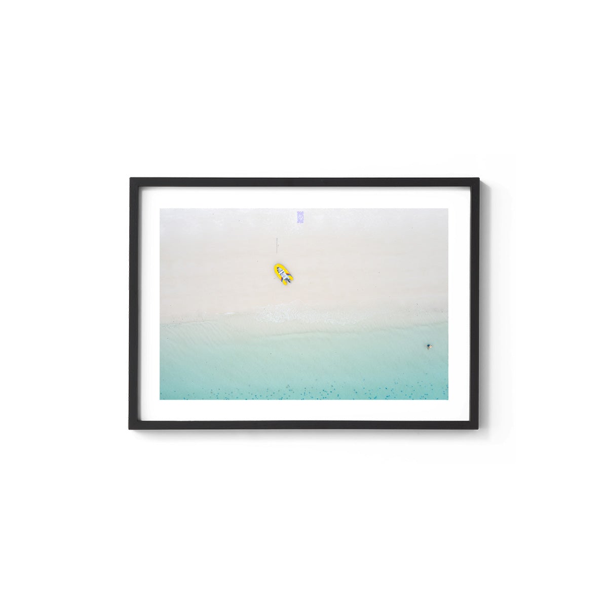 Whitehaven Beach Aerial Abstract #3 - Framed Print