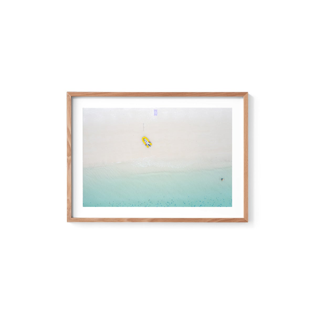 Whitehaven Beach Aerial Abstract #3 - Framed Print