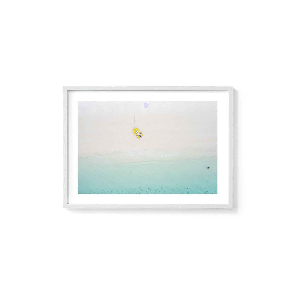 Whitehaven Beach Aerial Abstract #3 - Framed Print