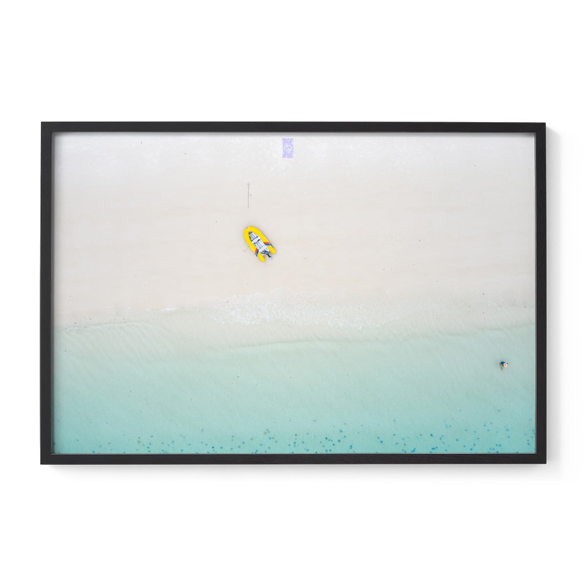 Whitehaven Beach Aerial Abstract #3 - Framed Print