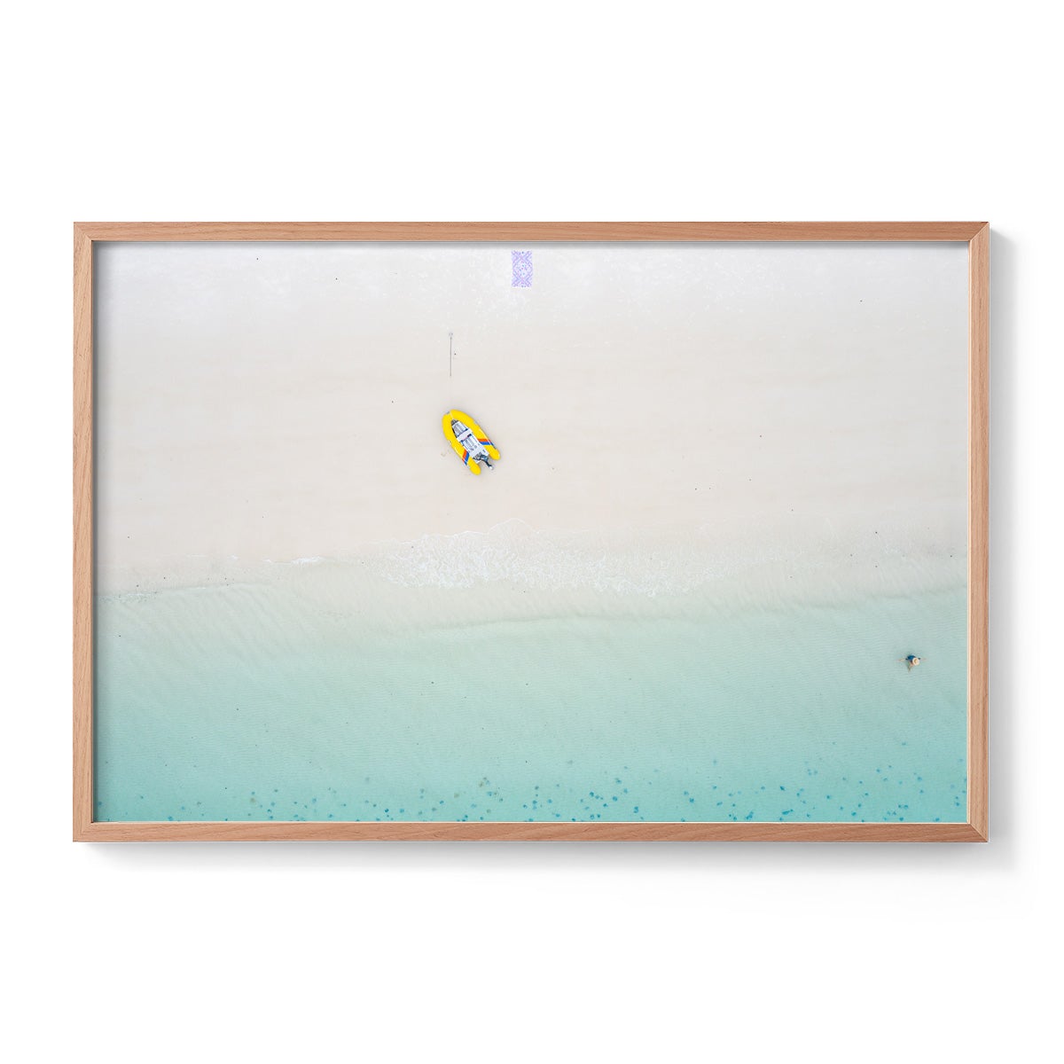 Whitehaven Beach Aerial Abstract #3 - Framed Print