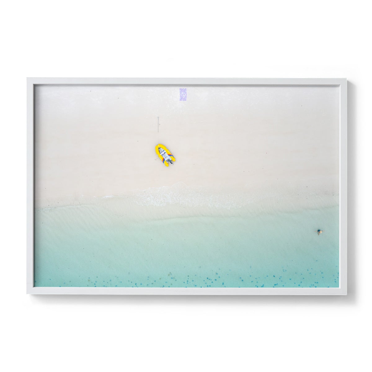 Whitehaven Beach Aerial Abstract #3 - Framed Print