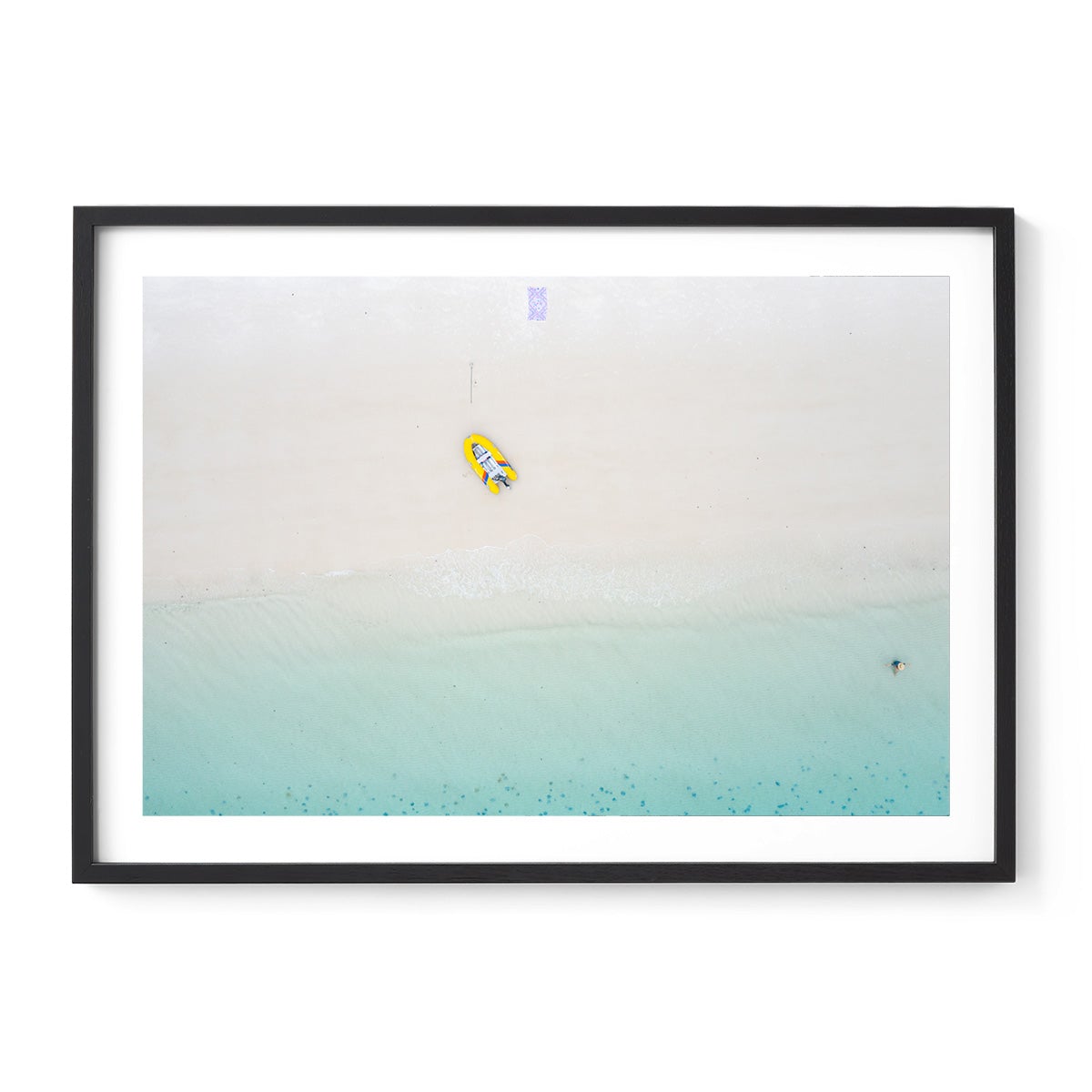 Whitehaven Beach Aerial Abstract #3 - Framed Print