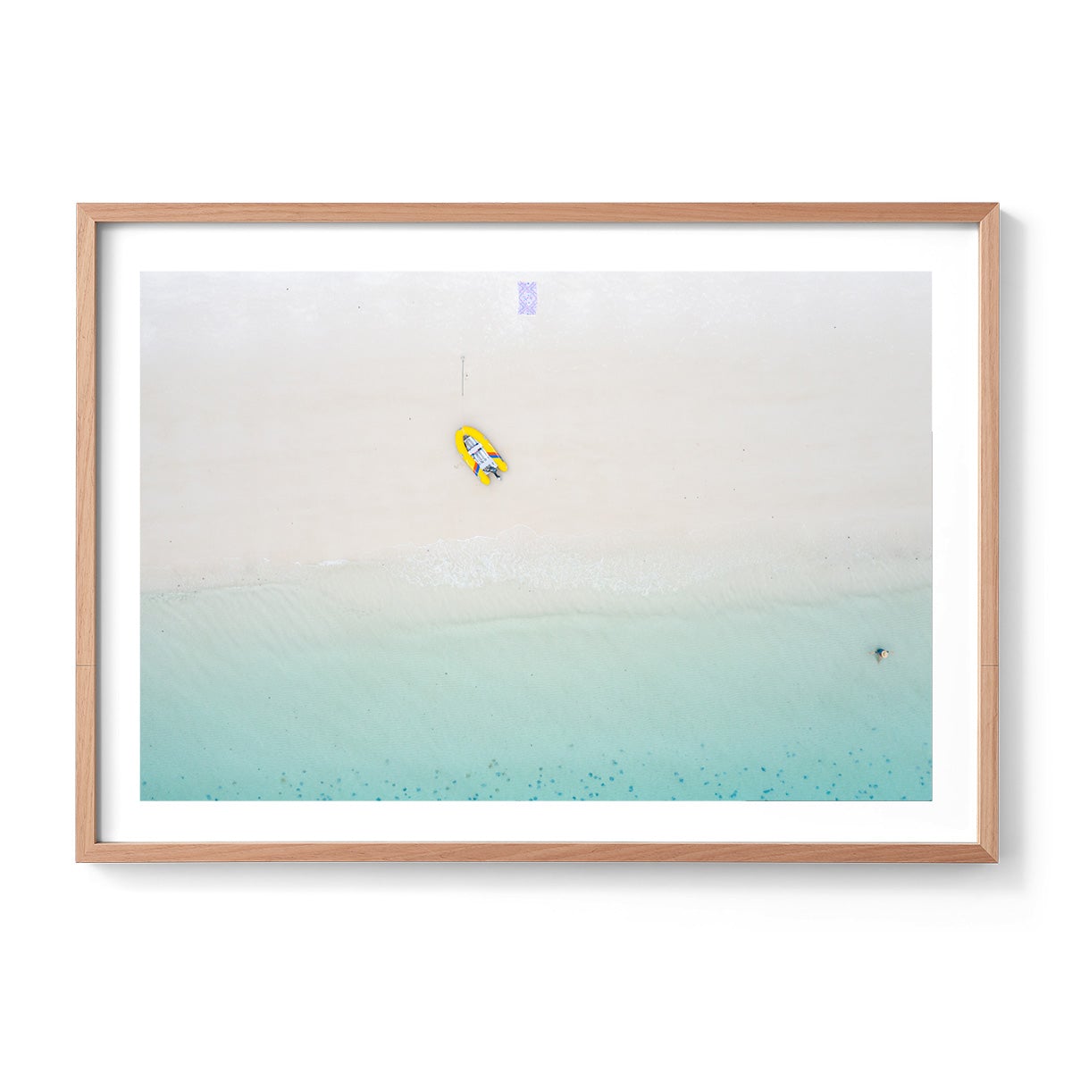 Whitehaven Beach Aerial Abstract #3 - Framed Print