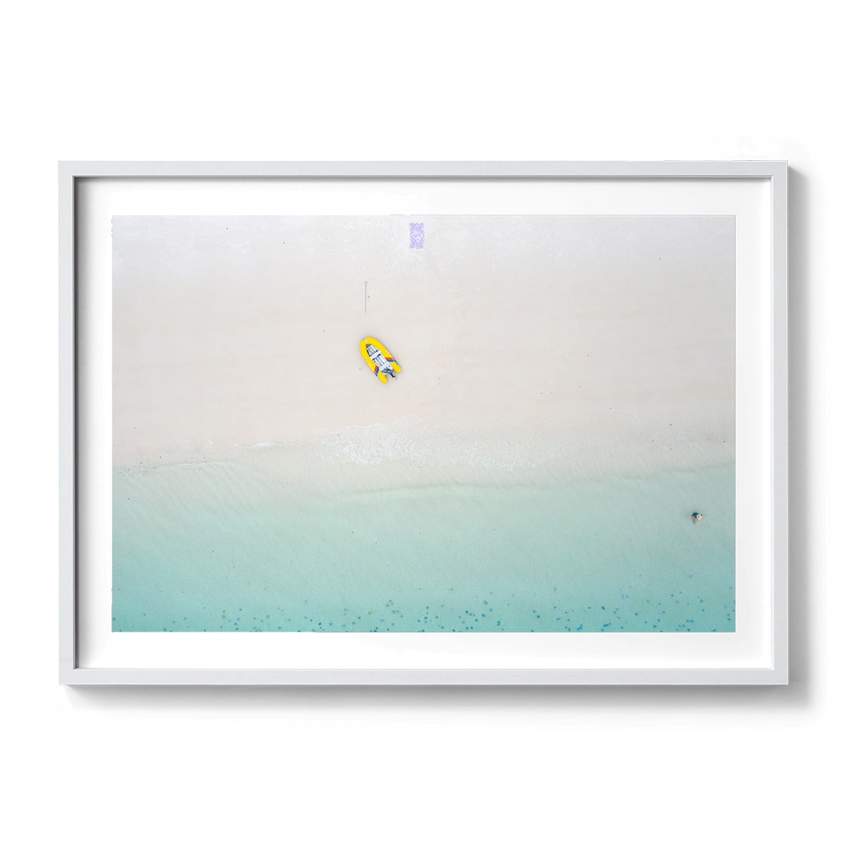 Whitehaven Beach Aerial Abstract #3 - Framed Print