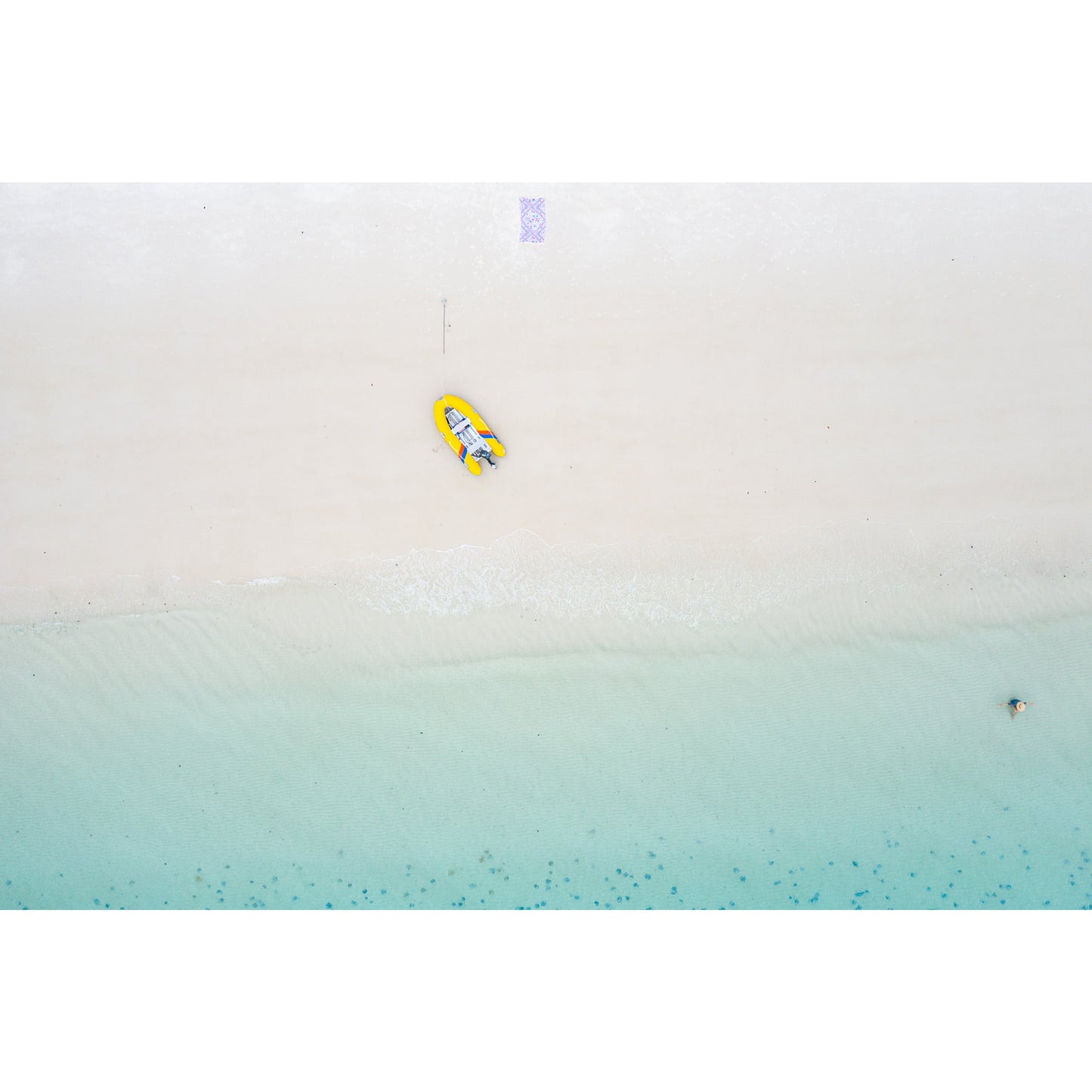 Whitehaven Beach Aerial Abstract #3 - Framed Print