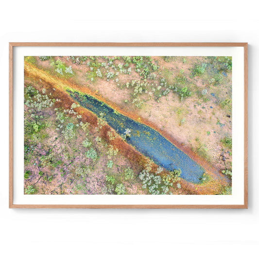 Dampier Peninsula Pond Abstract - Framed Print