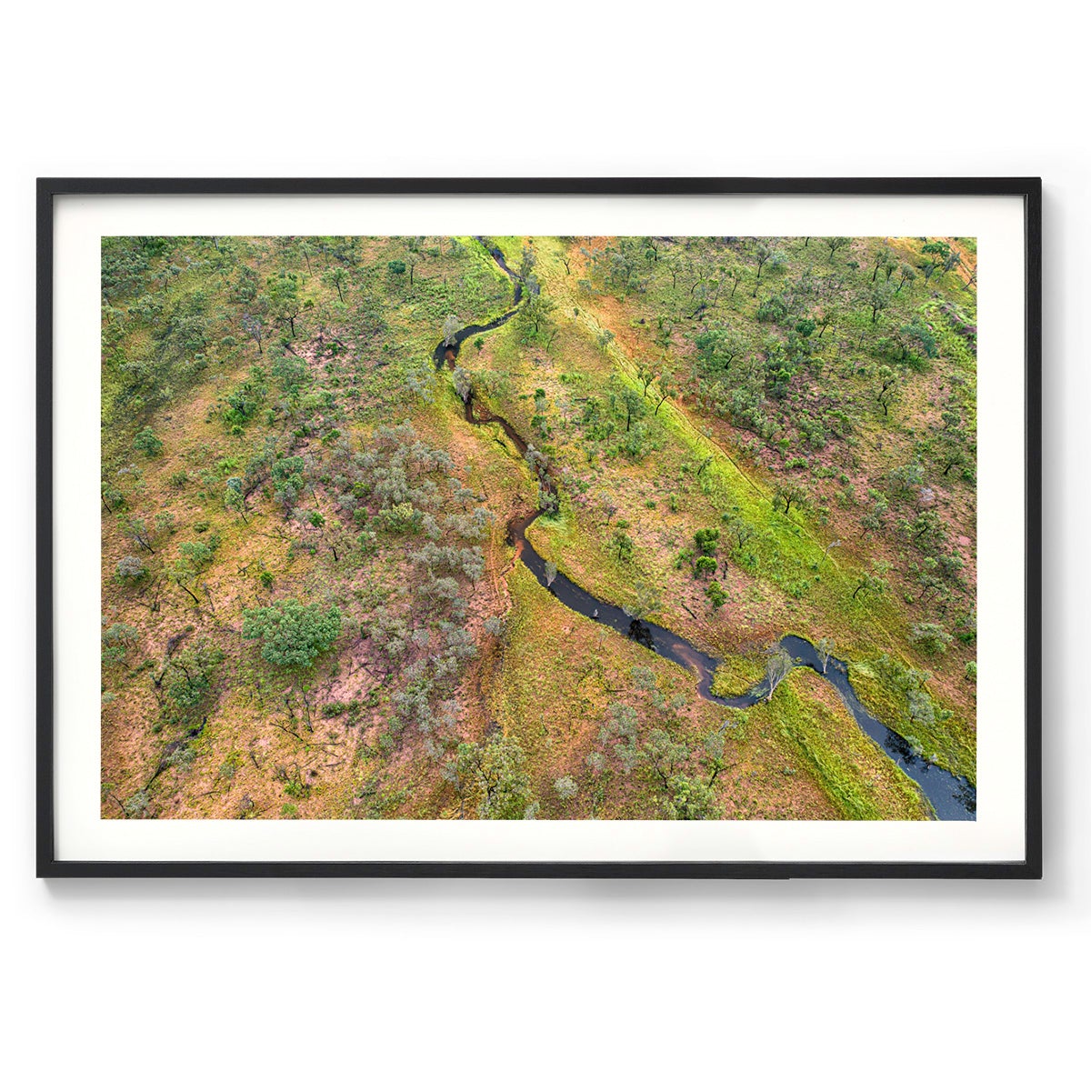 Dampier Peninsula Creek Abstract - Framed Print