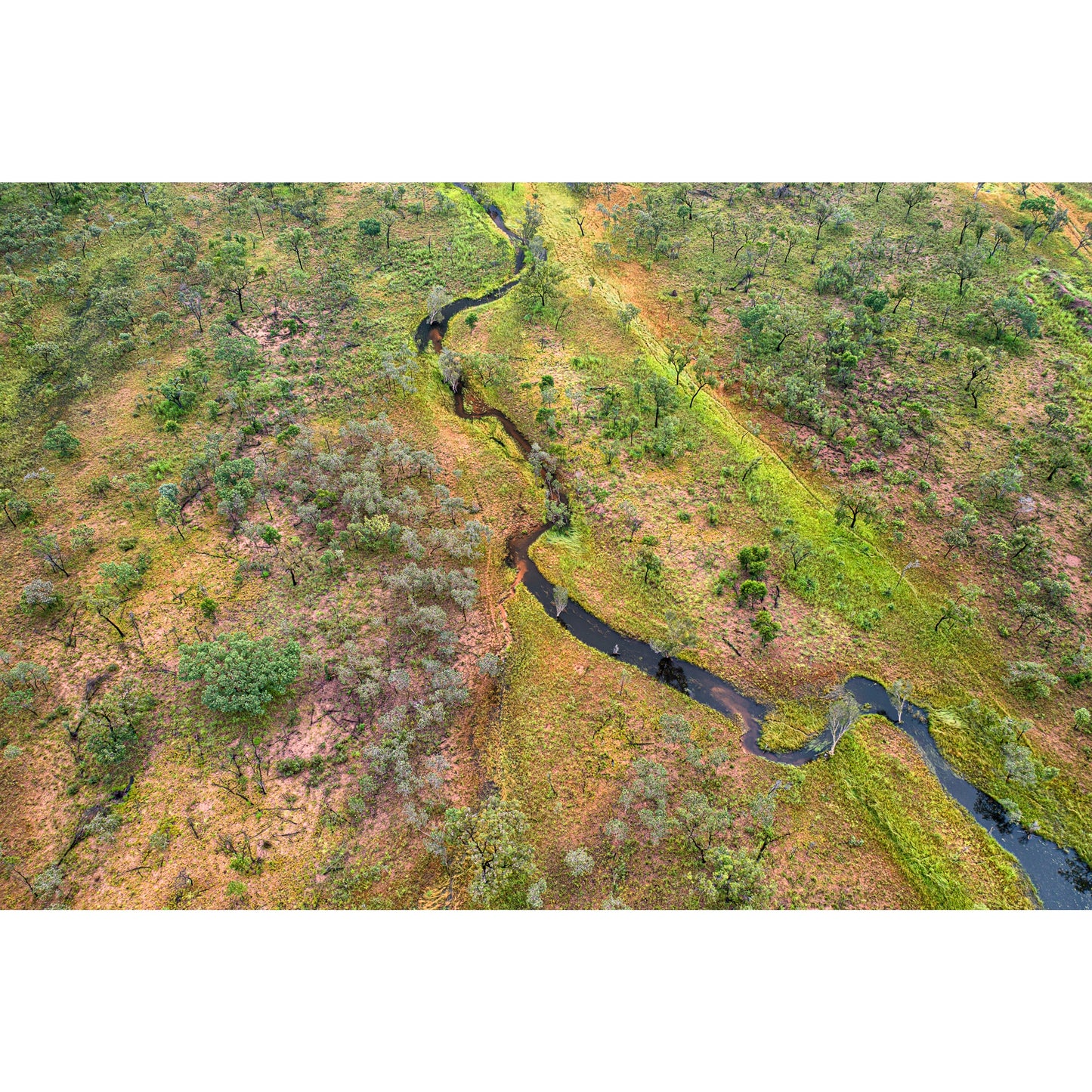 Dampier Peninsula Creek Abstract - Framed Print