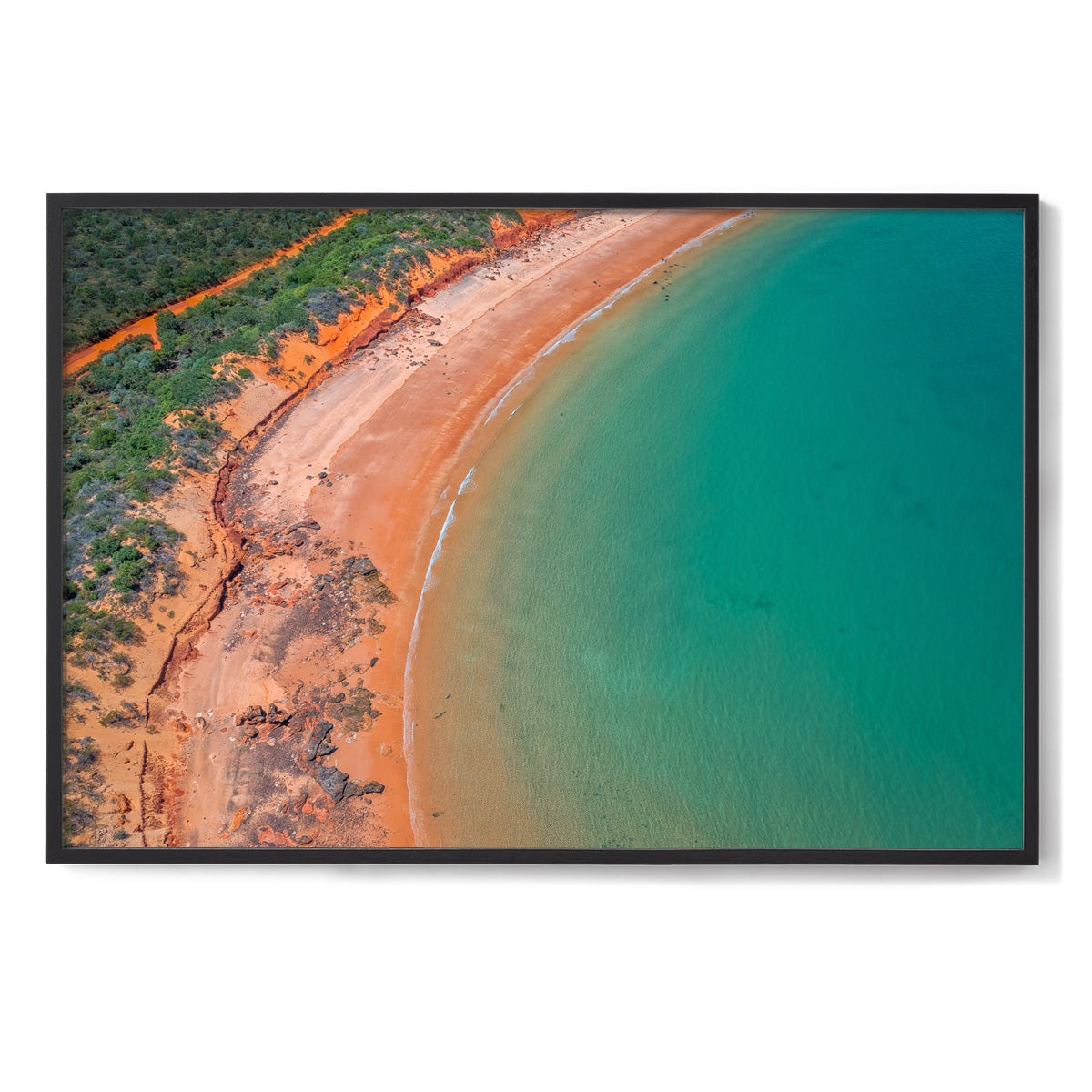 Riddell Beach Aerial, Lurujarri Walk - Framed Print