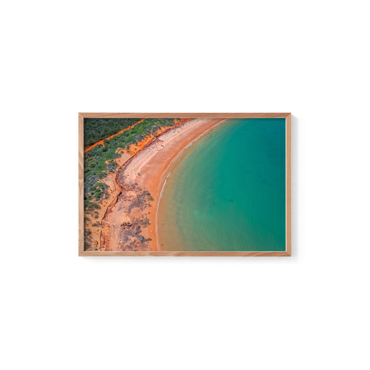 Riddell Beach Aerial, Lurujarri Walk - Framed Print